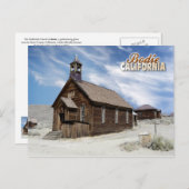 カリフォルニア州ボディ幽霊町メソジスト教会 ポストカード (正面/裏面)