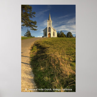 カリフォルニア州ボデガのアビラ教会の聖テレサ ポスター