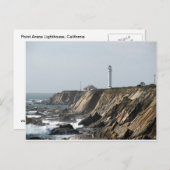 カリフォルニア州ポイントアリーナライトハウス ポストカード (正面/裏面)