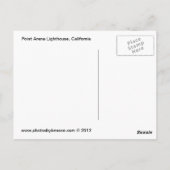 カリフォルニア州ポイントアリーナライトハウス ポストカード (裏面)
