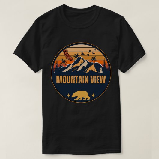 カリフォルニア州マウンテンビュー Tシャツ (デザイン正面)