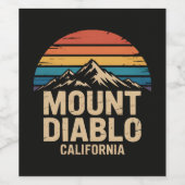 カリフォルニア州マウントディアブロ ワインラベル (シングルラベル)