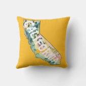 カリフォルニア州マップイラストレーション クッション (裏面)