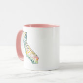 カリフォルニア州マップイラストレーション マグカップ (正面左)