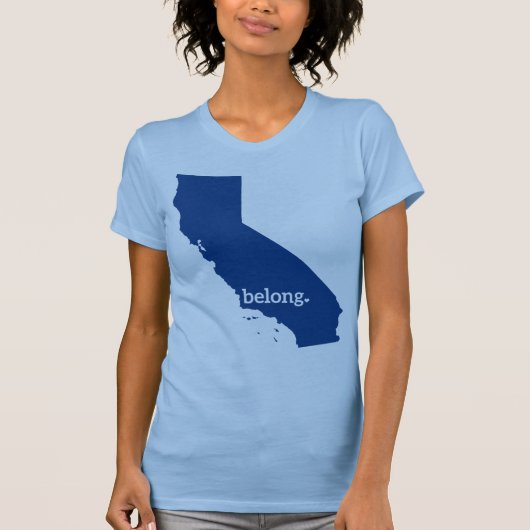 カリフォルニア州マップ所属 Tシャツ (正面)