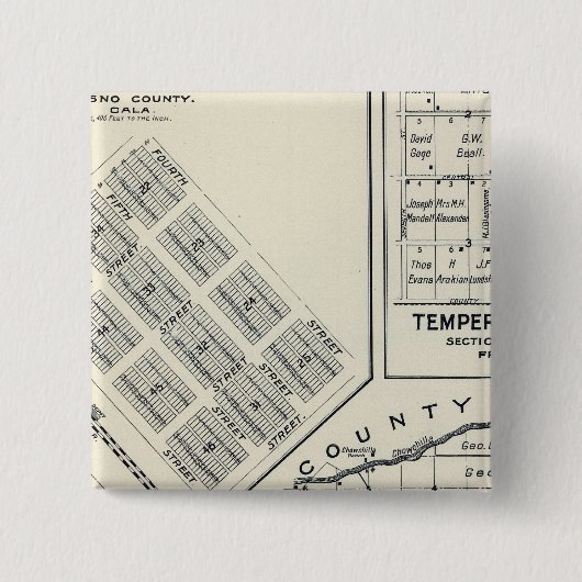 カリフォルニア州マデラ郡3 缶バッジ (正面)