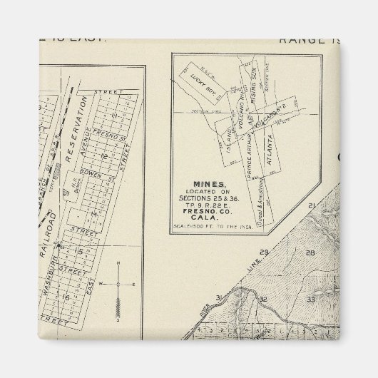 カリフォルニア州マデラ郡 マグネット (正面)
