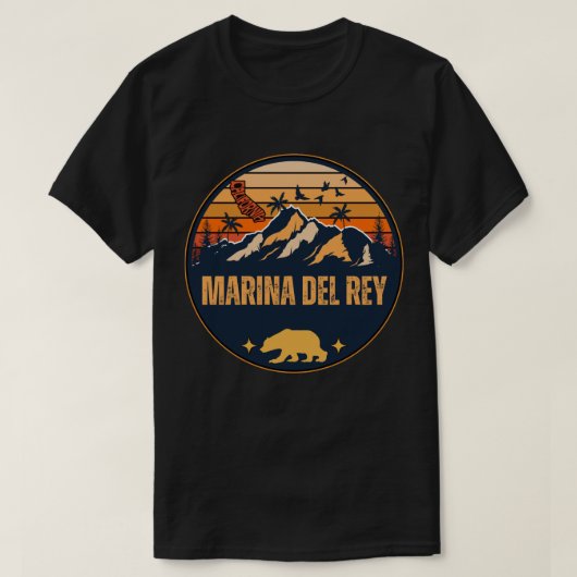 カリフォルニア州マリナ・デル・レイ Tシャツ (デザイン正面)