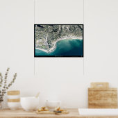 カリフォルニア州マリブの衛星ポスター写真 ポスター (キッチン)