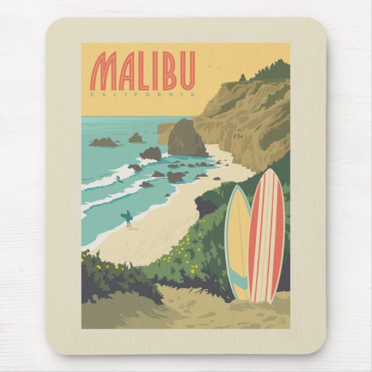 カリフォルニア州マリブ マウスパッド (正面)