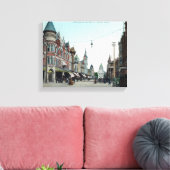 カリフォルニア州マリポサストリートフレスノの景色 キャンバスプリント (インサイチュ (リビング))