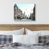 カリフォルニア州マリポサストリートフレスノの景色 キャンバスプリント (インサイチュ (寝室))