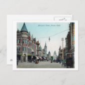 カリフォルニア州マリポサストリートフレスノの景色 ポストカード (正面/裏面)