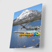 カリフォルニア州マンモス湖 スクエア壁時計 (傾斜)