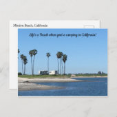 カリフォルニア州ミッションベイビーチ ポストカード (正面/裏面)