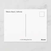 カリフォルニア州ミッションベイビーチ ポストカード (裏面)