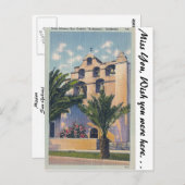 カリフォルニア州ミッション・サン・ガブリエル ポストカード (正面/裏面)