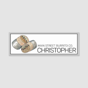 カリフォルニア州ミッションBurritoレストランメキシコ料理 名札