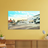 カリフォルニア州メインストリートビショップのビュー キャンバスプリント (インサイチュ (リビング))