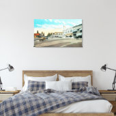 カリフォルニア州メインストリートビショップのビュー キャンバスプリント (インサイチュ (寝室))