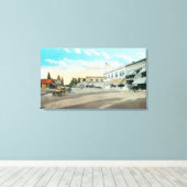 カリフォルニア州メインストリートビショップのビュー キャンバスプリント (インサイチュ (ウッドフロア))