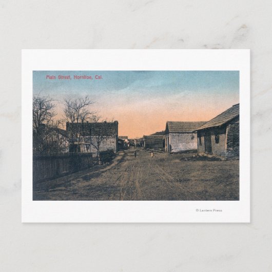 カリフォルニア州メインストリートホルニトスのビュー ポストカード (正面)