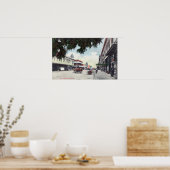 カリフォルニア州メインストリートヴィサリアのビュー ポスター (キッチン)