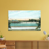 カリフォルニア州メリットオークランド湖の景色 キャンバスプリント (インサイチュ (リビング))