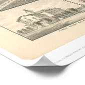 カリフォルニア州メルセド。パノラママップ1888 (1062A) ポスター (角)