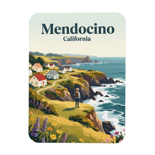 カリフォルニア州メンドシノ マグネット (縦)