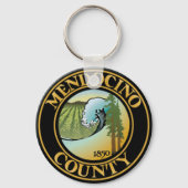 カリフォルニア州メンドシーノ郡の封印 キーホルダー (正面)