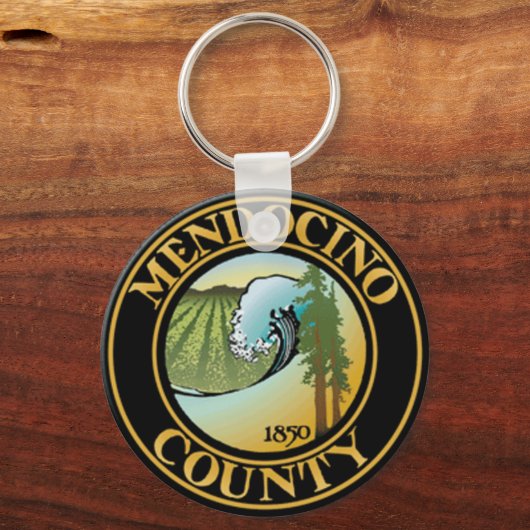 カリフォルニア州メンドシーノ郡の封印 キーホルダー (裏面)