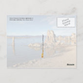 カリフォルニア州モノレイクのトゥファタワーズ ポストカード (裏面)