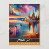 カリフォルニア州モノレイク |ヴィンテージ絵を描ー ポストカード (正面)