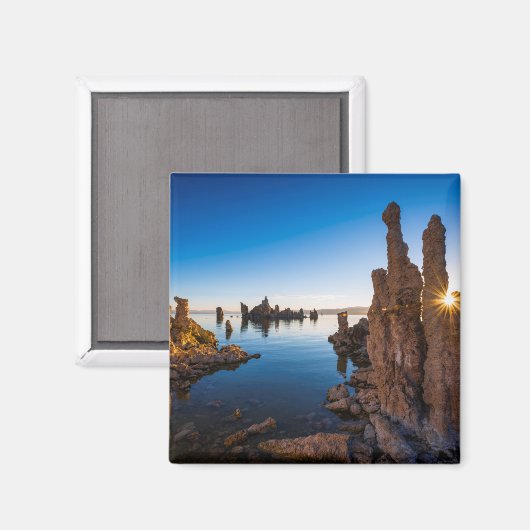 カリフォルニア州モノ湖での日の出 マグネット (正面/裏面)