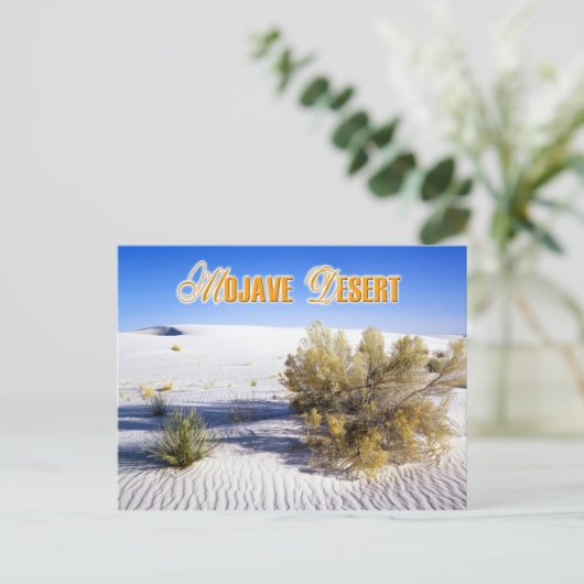 カリフォルニア州モハベ砂漠の砂丘 ポストカード (スタンド正面)