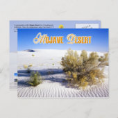 カリフォルニア州モハベ砂漠の砂丘 ポストカード (正面/裏面)