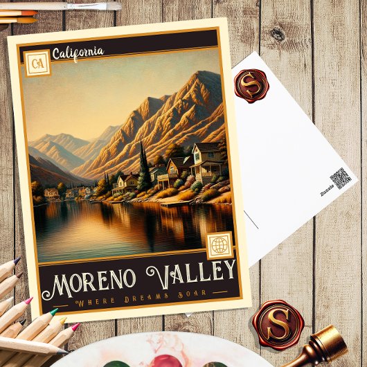 カリフォルニア州モレノバレー |ヴィンテージはがき ポストカード