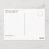 カリフォルニア州ヨセミテの氷河ポイントからハーフドーム ポストカード (裏面)