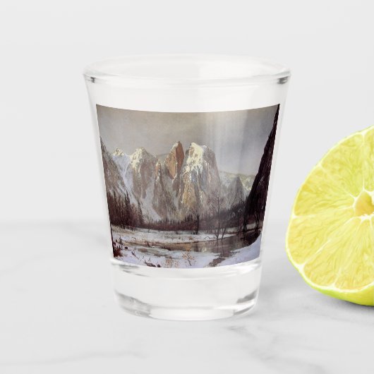 カリフォルニア州ヨセミテバレー（カテドラルロック） ショットグラス (正面)