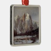カリフォルニア州ヨセミテバレー（カテドラルロック） メタルオーナメント (右)
