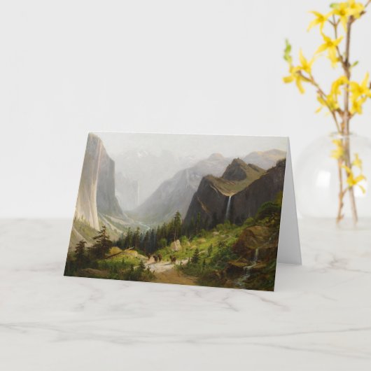 カリフォルニア州ヨセミテバレー | フレデリック・フェルディナンド・シェーファー カード (黄色い花)
