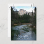 カリフォルニア州ヨセミテ国立公園のハーフドーム ポストカード (正面/裏面)