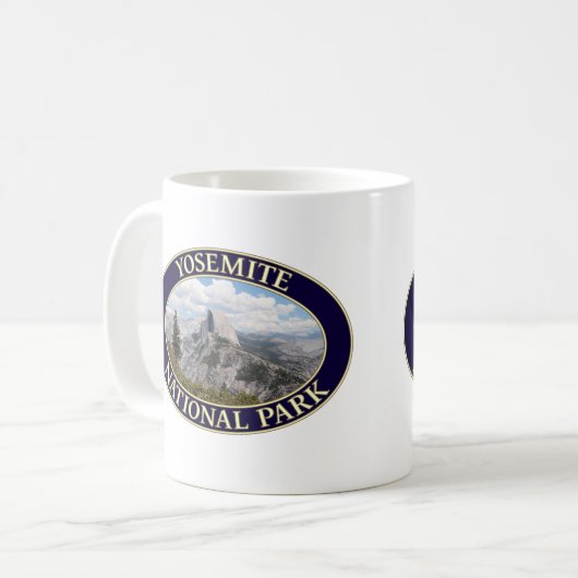 カリフォルニア州ヨセミテ国立公園ハーフドーム コーヒーマグカップ (正面左)