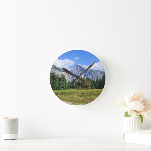 カリフォルニア州ヨセミテ国立公園ハーフドーム ラウンド壁時計 (ホーム)