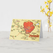 カリフォルニア州ヨセミテ国立公園 カード (黄色い花)