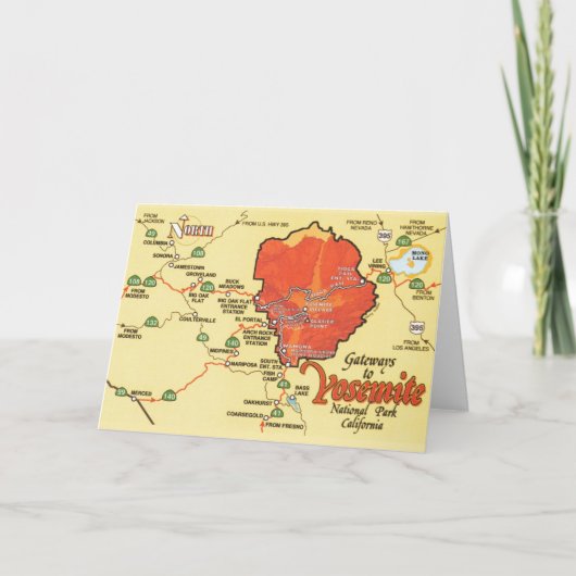 カリフォルニア州ヨセミテ国立公園 カード (正面)