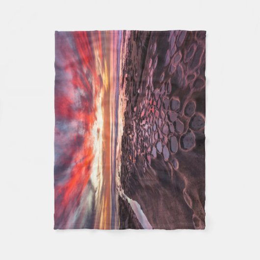 カリフォルニア州ラジョラのタイドプール フリースブランケット (正面)