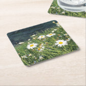 カリフォルニア州ラジョラコーブのワイルドフラワーズ スクエアペーパーコースター (アングル)