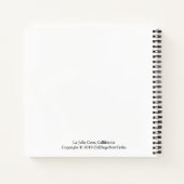 カリフォルニア州ラジョラコーブ ノートブック (裏面)